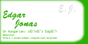 edgar jonas business card